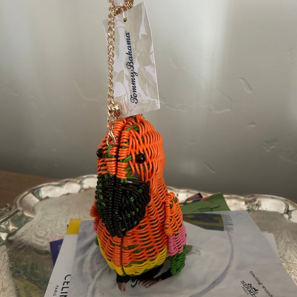 Tommy Bahama Colorful Novelty Wicker Parrot Macaw Purse Bag Clutch - Picture 2 of 6